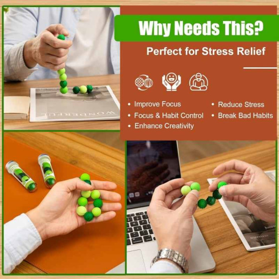 Silicone Magnetic Balls Fidget Toys for Adults and Teens Stress Relief, Finger Sensory Toys, Textured Quiet Desk Toys, Magnet Fidget Fun Gifts